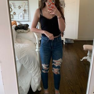 AE High Rise Dark Wash Jeans